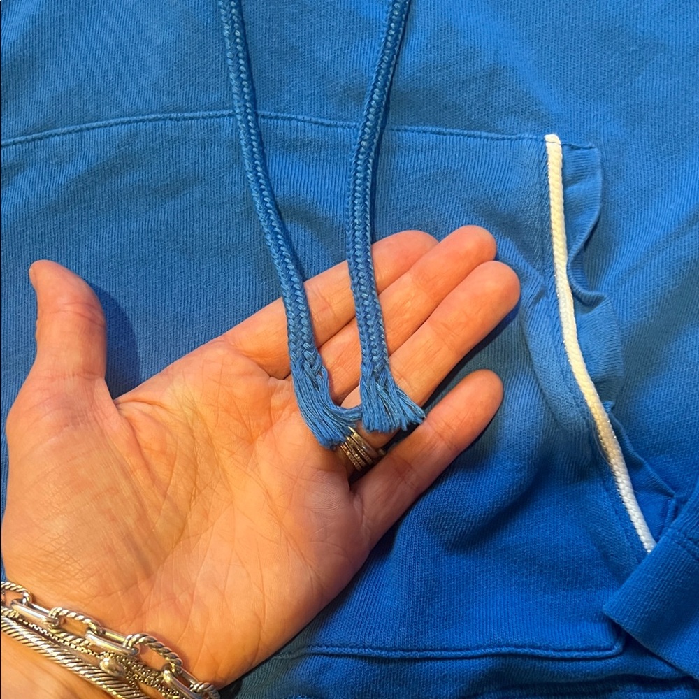 Bright Blue Half-Zip Hooded Pullover - Picture 4 of 5